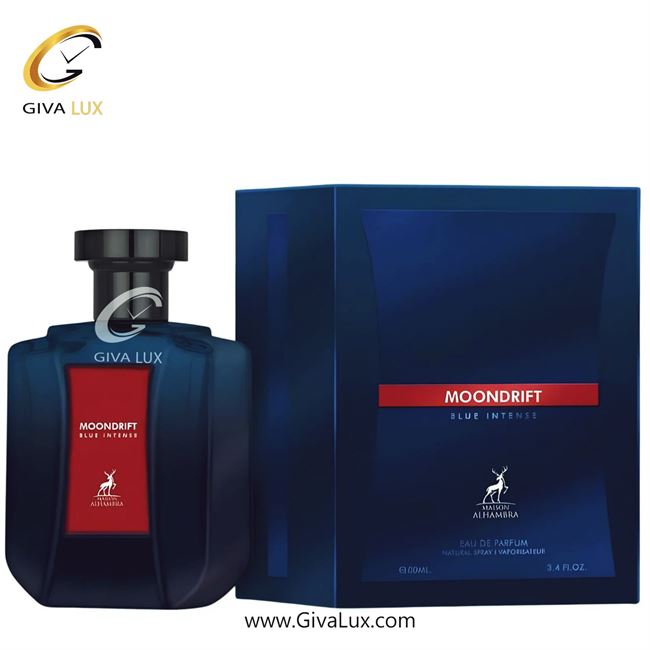  ادو پرفیوم  مردانه الحمبرا اورجینال مدل Moondrift Blue Intense | موندریفت بلو اینتنس رایحه مشابه پرادا آمبر پور هوم حجم  100 میل